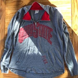 Ohio State VS Pink half zip up